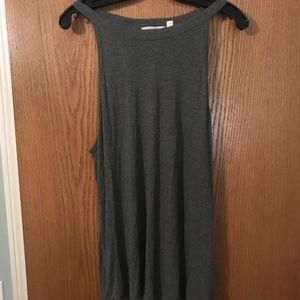 Athleta dark grey high neck ribbed tank